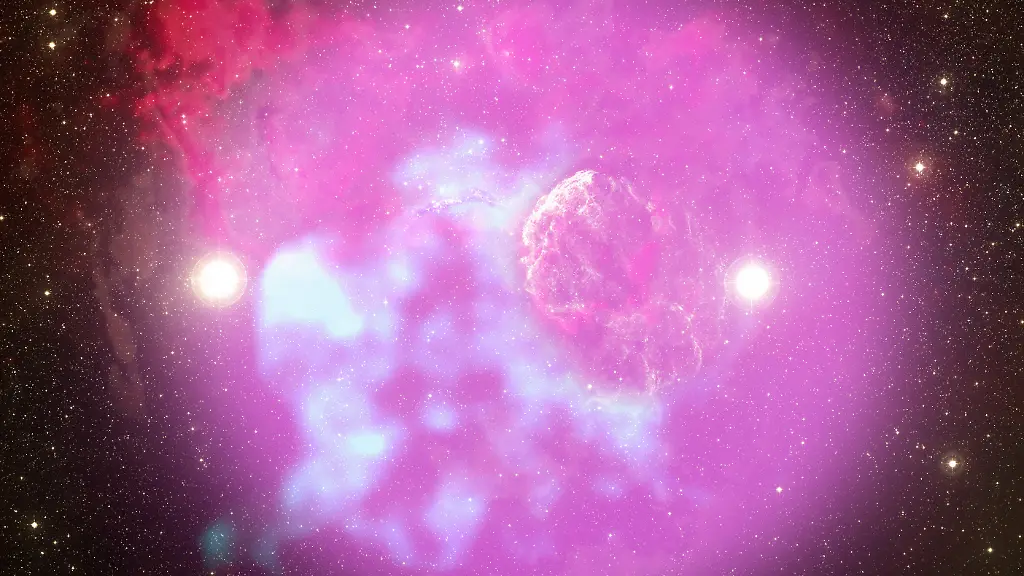 Binäres Sternsystem mit Doppel-Supernova
